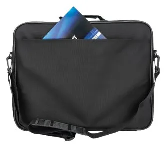 Manhattan Cambridge Laptop Bag 15.6, Clamshell Design, Black, LOW COST, Accessories Pocket, Ansicht 3