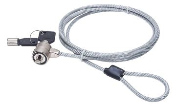 Manhattan Mobile Security Laptop Lock, Key Lock, 1.4m, Compatible with Kensington style locks, Strong Steel Cable von LumaTech