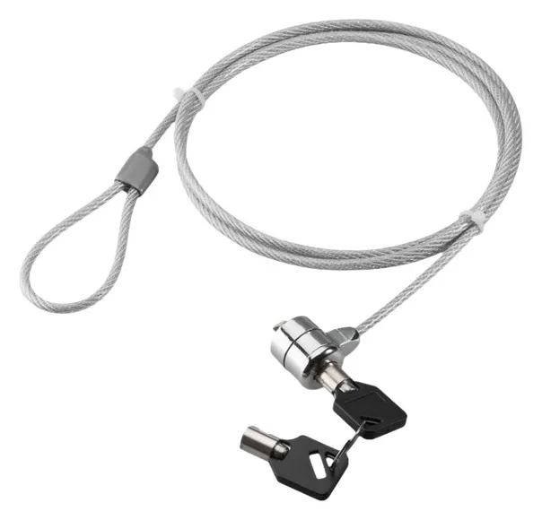 Manhattan Mobile Security Laptop Lock, Key Lock, 1.4m, Compatible with Kensington style locks, Strong Steel Cable, Ansicht 3