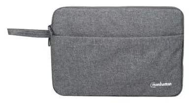 Manhattan Seattle Laptop Sleeve 14.5, Grey, Padded, Extra Soft Internal Cushioning, Main Compartment with double zips, Ansicht 2
