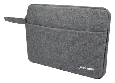 Manhattan Seattle Laptop Sleeve 14.5, Grey, Padded, Extra Soft Internal Cushioning, Main Compartment with double zips, Ansicht 5