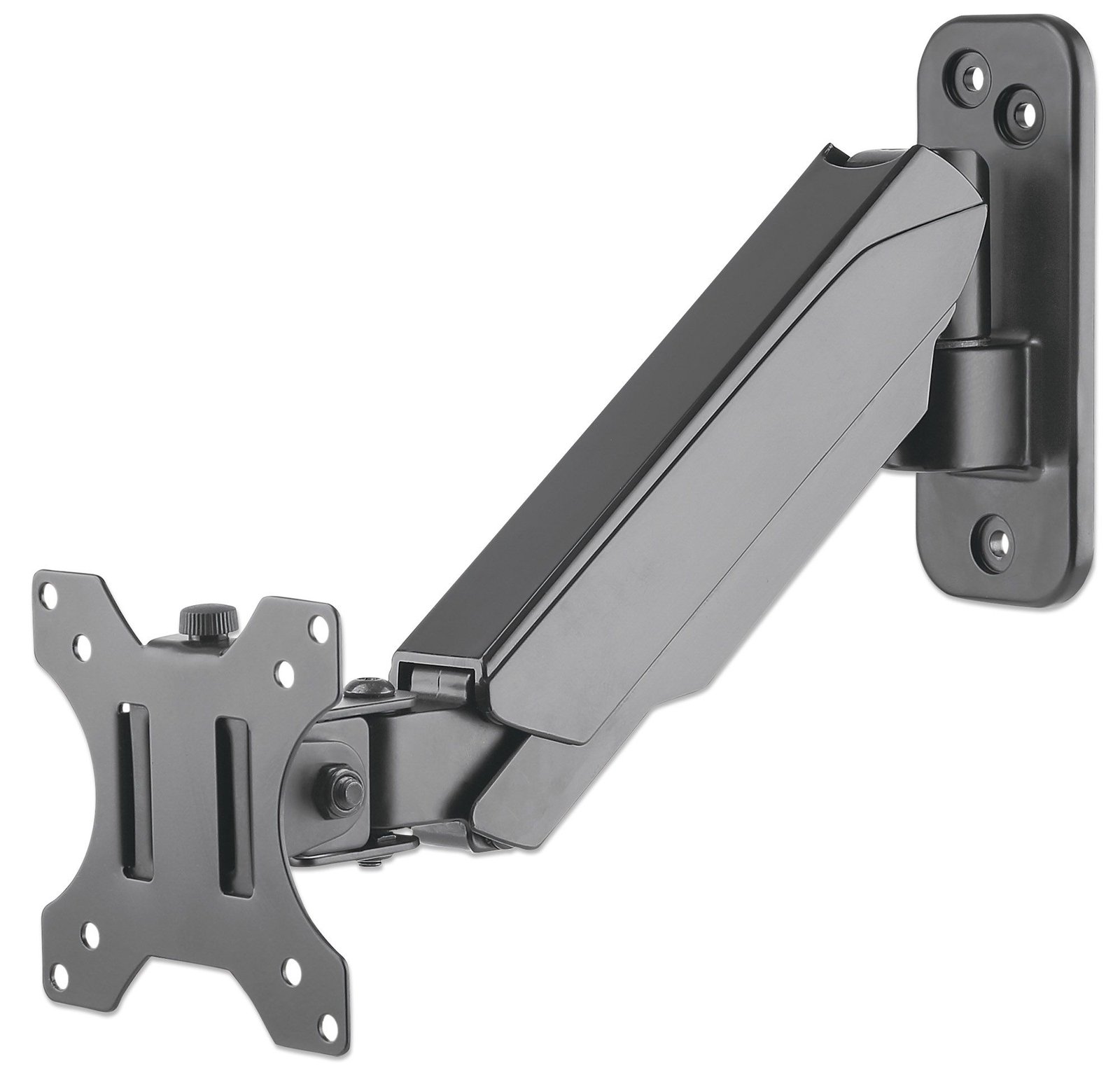Manhattan TV & Monitor Mount, Wall, Spring Arm, 1 screen, Screen Sizes: 17-32, Black, VESA 75x75 to 100x100mm, Max 8kg