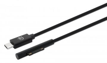 Manhattan USB-C to Surface Connect Cable, 1.8m, Male to Male. 15V/3A, Black, Lifetime Warranty, Polybag - USB-Kabel von LumaTech