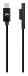 Manhattan USB-C to Surface Connect Cable, 1.8m, Male to Male. 15V/3A, Black, Lifetime Warranty, Polybag - USB-Kabel, Ansicht 4