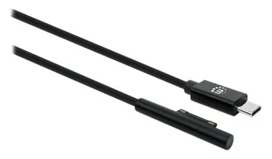 Manhattan USB-C to Surface Connect Cable, 1.8m, Male to Male. 15V/3A, Black, Lifetime Warranty, Polybag - USB-Kabel, Ansicht 5