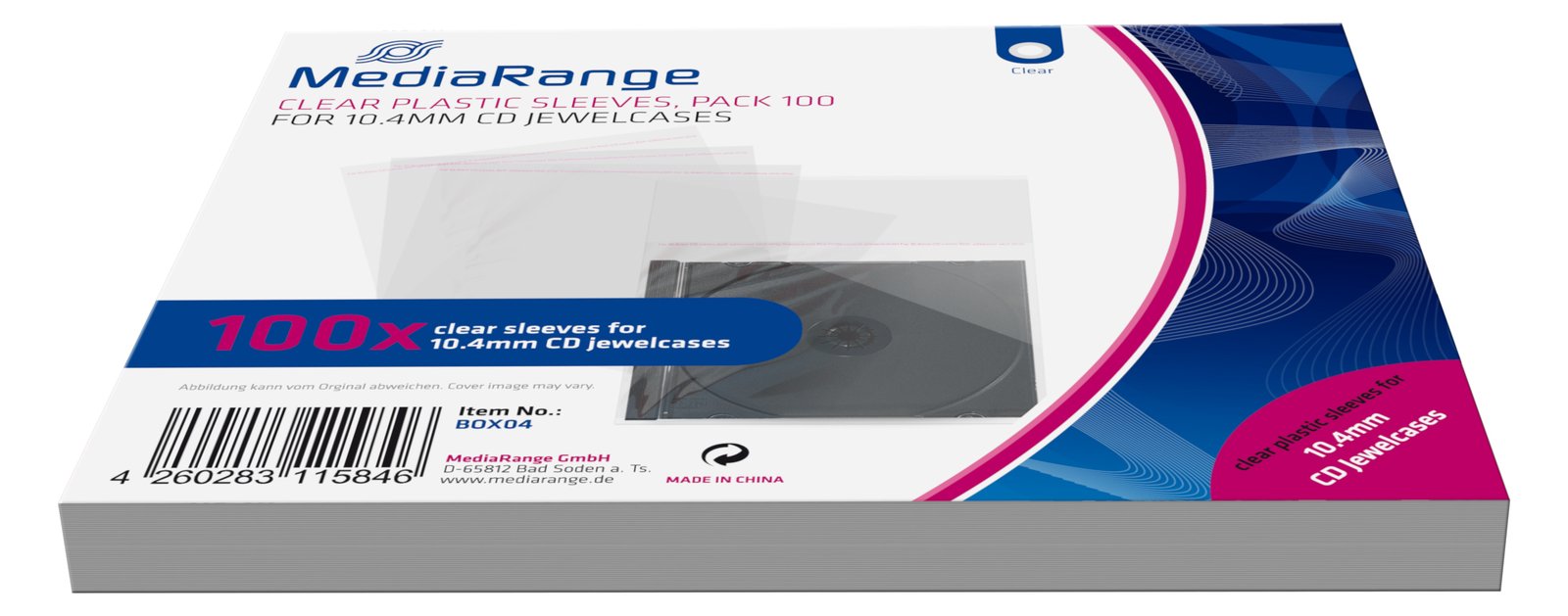MEDIARANGE BOX04 - Schutzhülle - 1 Disks - Transparent - Kunststoff - 120 mm - Staubresistent