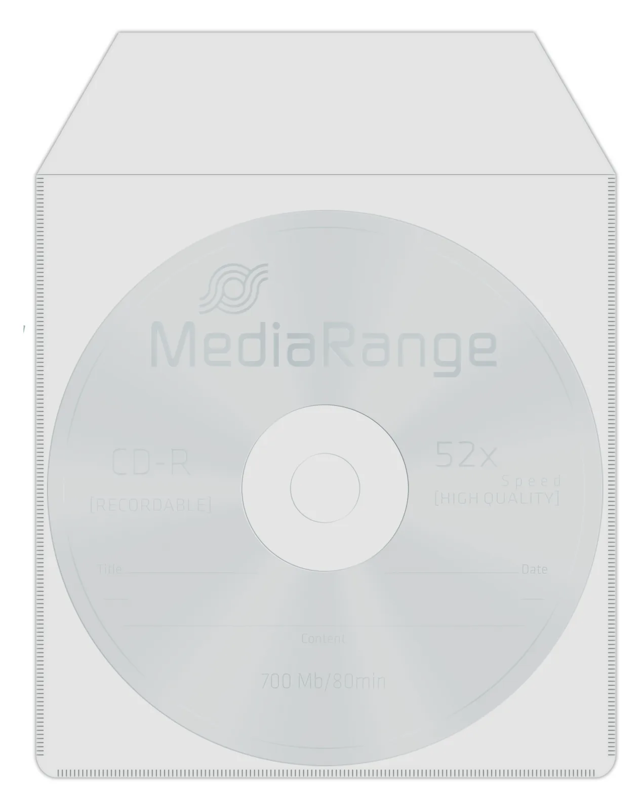 MEDIARANGE CD-/DVD-Hülle - Kapazität: 2 CD/DVD - durchsichtig (Packung mit 50), Ansicht 3