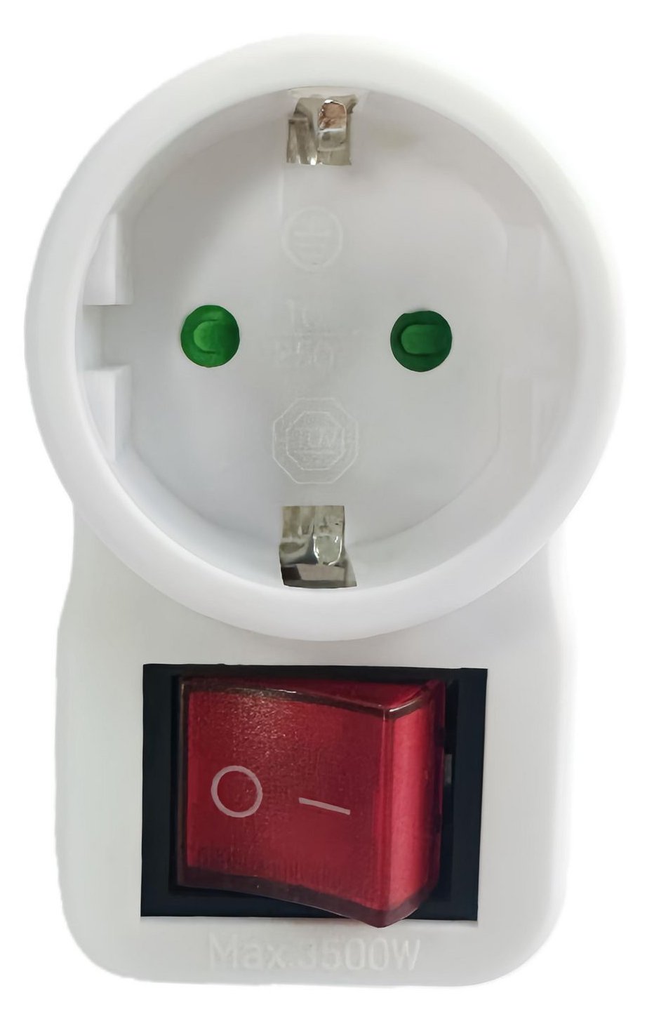 MicroConnect GRUTIMER2 - 1 AC-Ausgänge - C7-Koppler - 230 V - C4-Koppler - Weiß - 90 g
