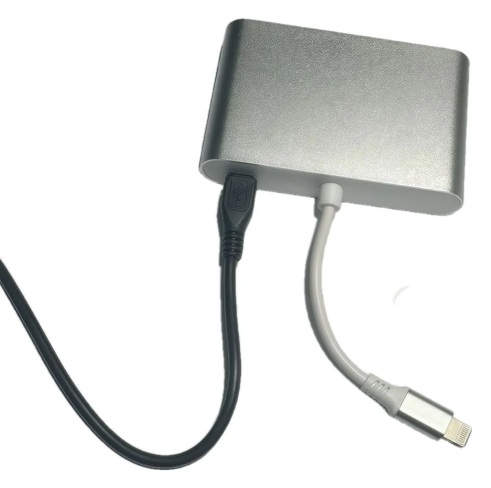 MicroConnect LIGHT-HUB4 - Lightning - 3.5mm - 480 Mbit/s - Silber - 0,1 m - China, Ansicht 2