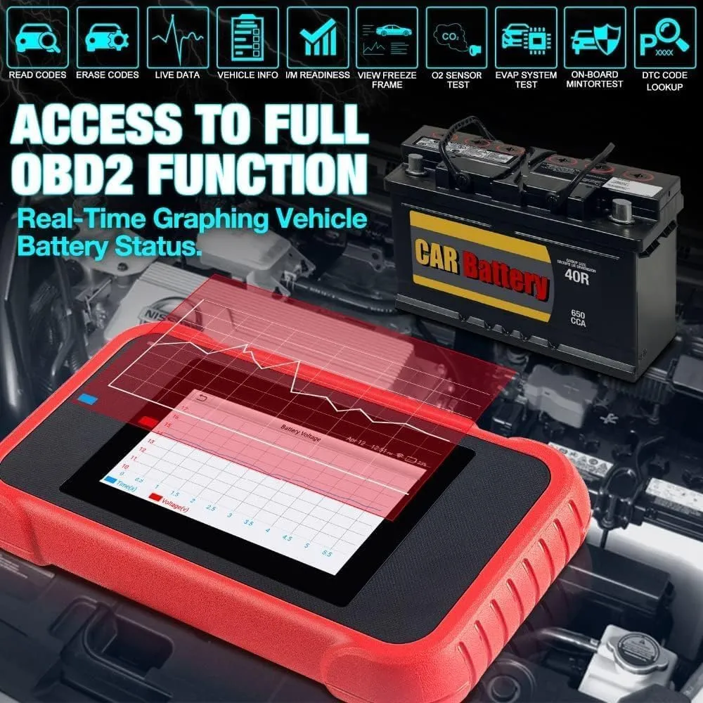 LAUNCH CRP123E V3.0 OBD2 Diagnosegerät Auto Auslesegerät Kfz-Codeleser für Motor,ABS,SRS, Automatik Getriebe,7 Resets:ABS-Blutung/Öl/SAS/Throttle/DPF/EPB/Battery Reset,lebenslanges Upgrade,CAN FD&DOIP — Bild 6
