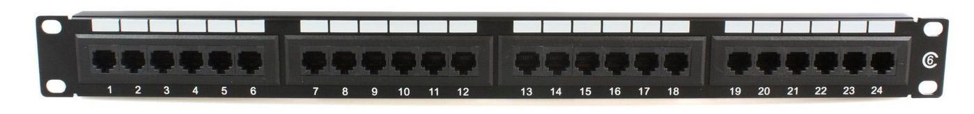 MicroConnect Patch Panel - CAT 6 - UTP - Schwarz - 48.3 cm (19)