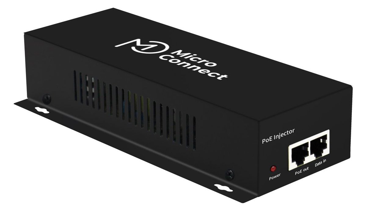 MicroConnect POEINJ-30W-UK - 10 Gigabit Ethernet - 10 Mbit/s - 10/100 - IEEE 802.3af - Cat5 - CE - FCC