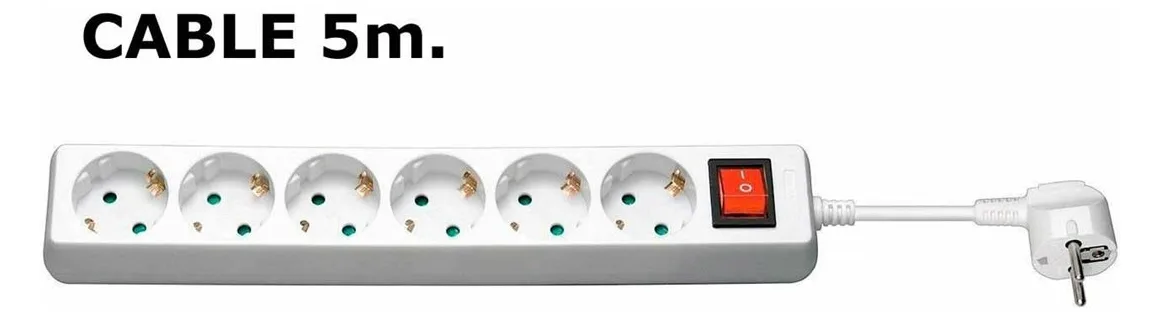 MicroConnect Steckdosenleiste - Eingabe, Eingang power CEE 7/7 - 5 m weiß, Ansicht 3