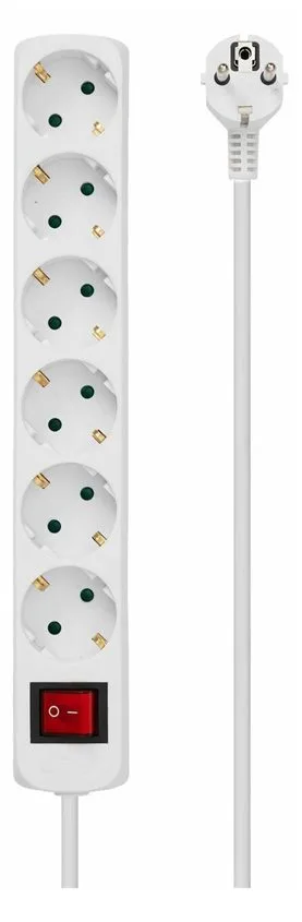 MicroConnect Steckdosenleiste - Eingabe, Eingang power CEE 7/7 - 1,8 m weiß, Ansicht 2