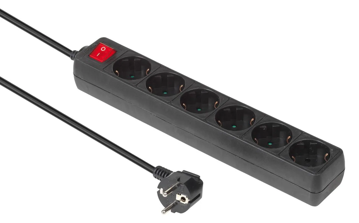 MicroConnect Steckdosenleiste - Eingabe, Eingang power CEE 7/7 - 3 m schwarz, Ansicht 2