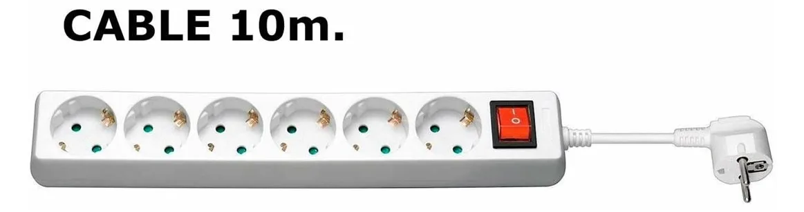 MicroConnect Steckdosenleiste - Eingabe, Eingang Stromversorgung - 10 m, Ansicht 2