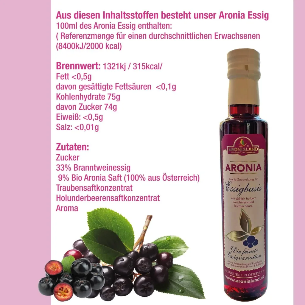 Aronia Essig 100ml — Bild 5