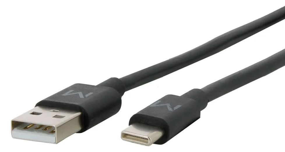 Mobilis Energia Cable - USB A C - 1m - Black, Ansicht 3
