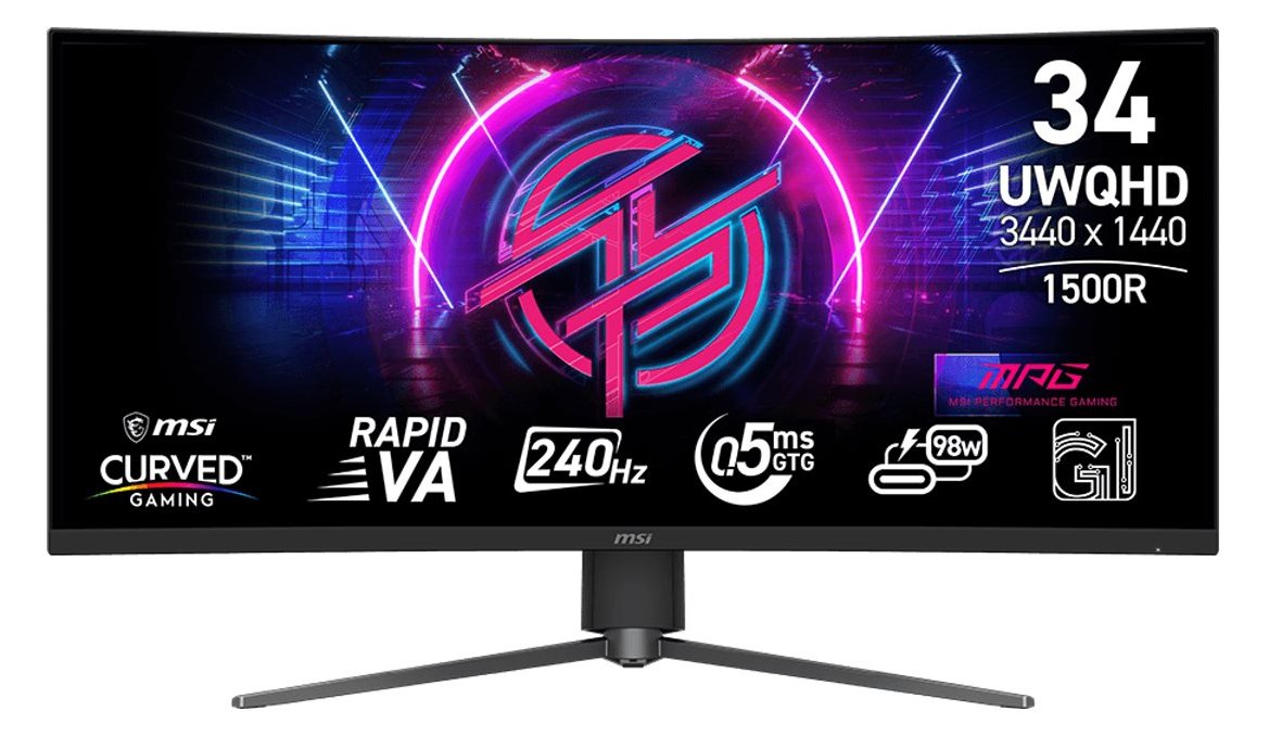 MSI MPG 346CQRFDE X24 - LED-Monitor - Gaming - gebogen - 86.4 cm (34)