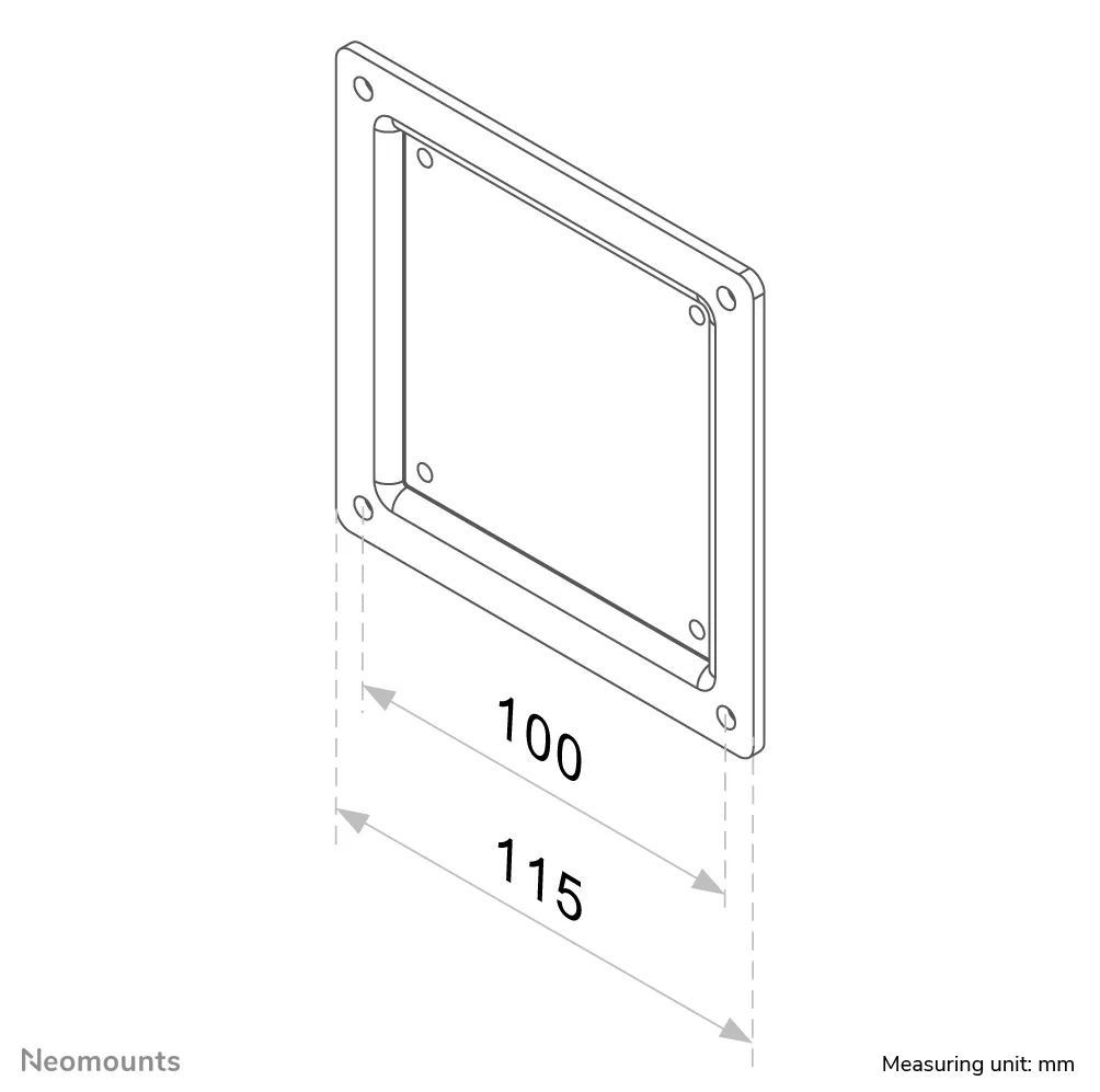 Neomounts by Newstar FPMA-VESA100 - Montagekomponente (VESA Adapterplatte), Ansicht 3
