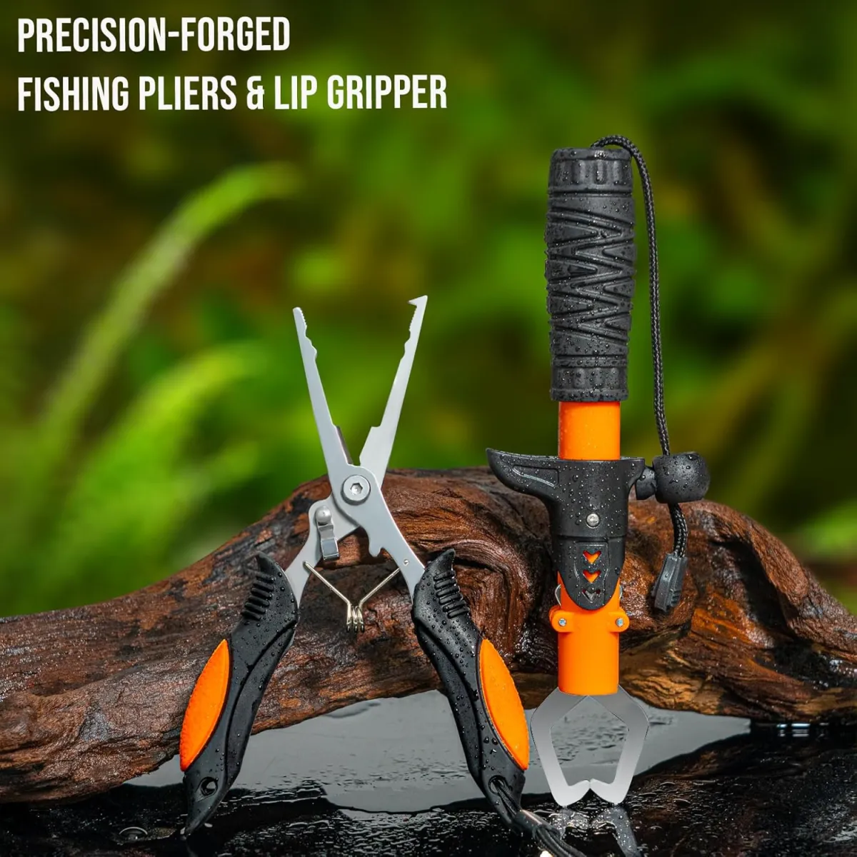 THKFISH Angelrute und Rolle Combo mit Rucksack, Teleskop-Angelrute Spinnrolle Kit mit Angelködern, Zange und Fischlippengreifer für Erwachsene — Bild 4