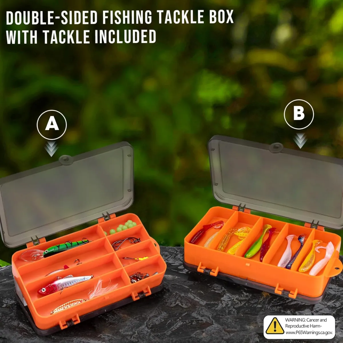 THKFISH Angelrute und Rolle Combo mit Rucksack, Teleskop-Angelrute Spinnrolle Kit mit Angelködern, Zange und Fischlippengreifer für Erwachsene — Bild 5