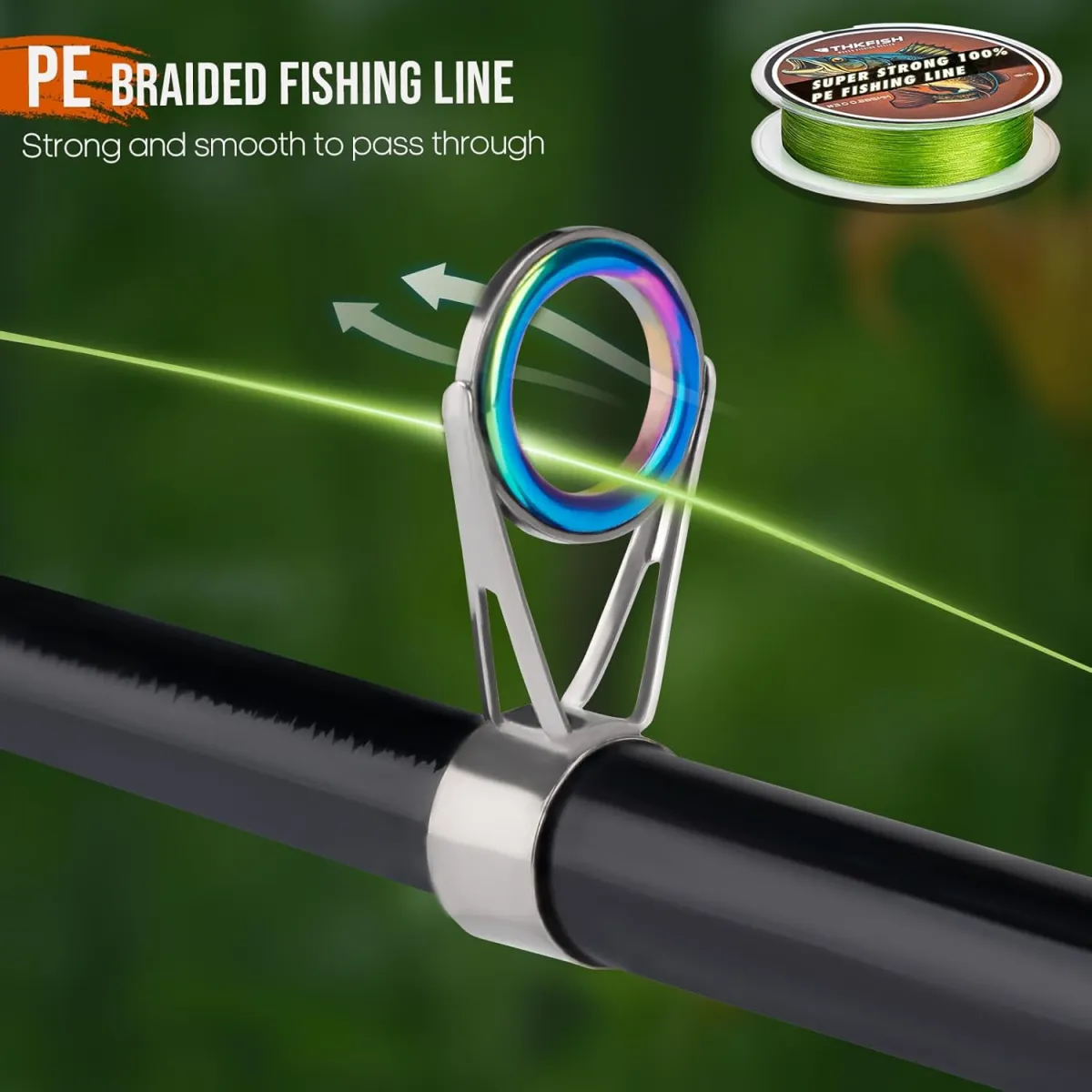 THKFISH Angelrute und Rolle Combo mit Rucksack, Teleskop-Angelrute Spinnrolle Kit mit Angelködern, Zange und Fischlippengreifer für Erwachsene — Bild 6