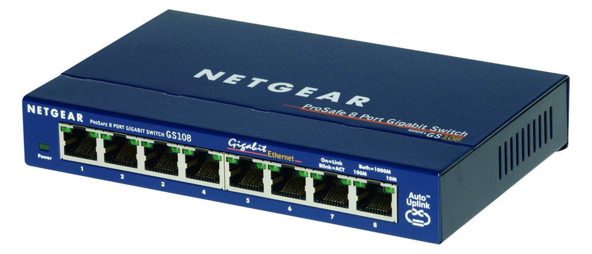 Netgear GS108 - Switch - 8 x 10/100/1000 - Desktop