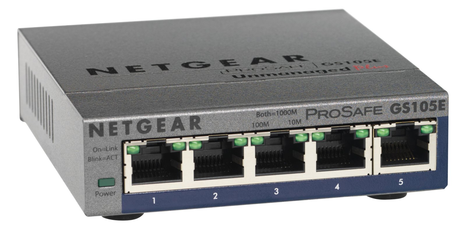Netgear Plus GS105Ev2 - Switch - unmanaged - 5 x 10/100/1000