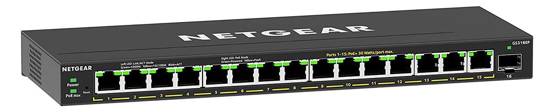 Netgear Plus GS316EP - Switch - managed - 15 x 10/100/1000 (PoE+) von LumaTech