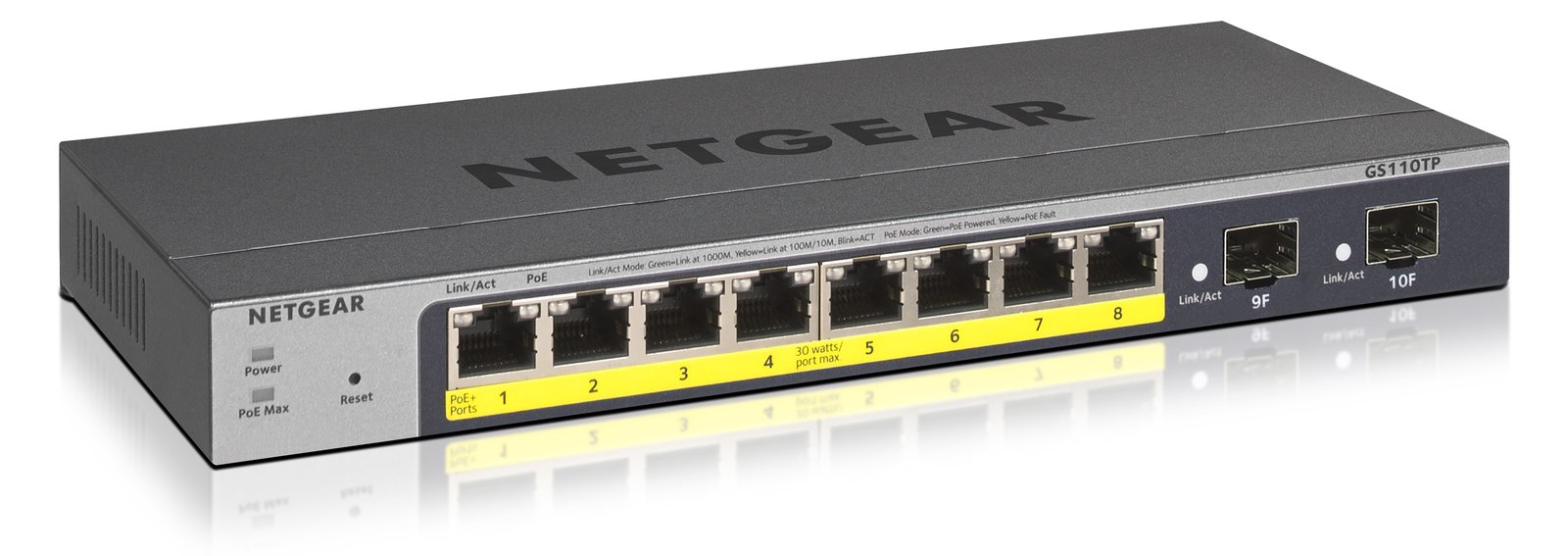 Netgear Smart GS110TPv3 - Switch - Smart - 8 x 10/100/1000 (PoE) von LumaTech