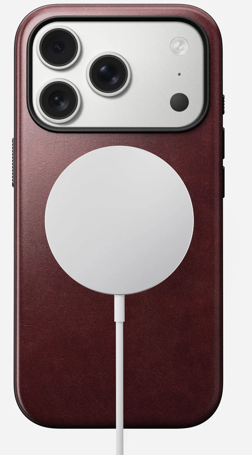 Nomad Modern Leather Case iPhone 17 Pro Burgundy Horween, Ansicht 2