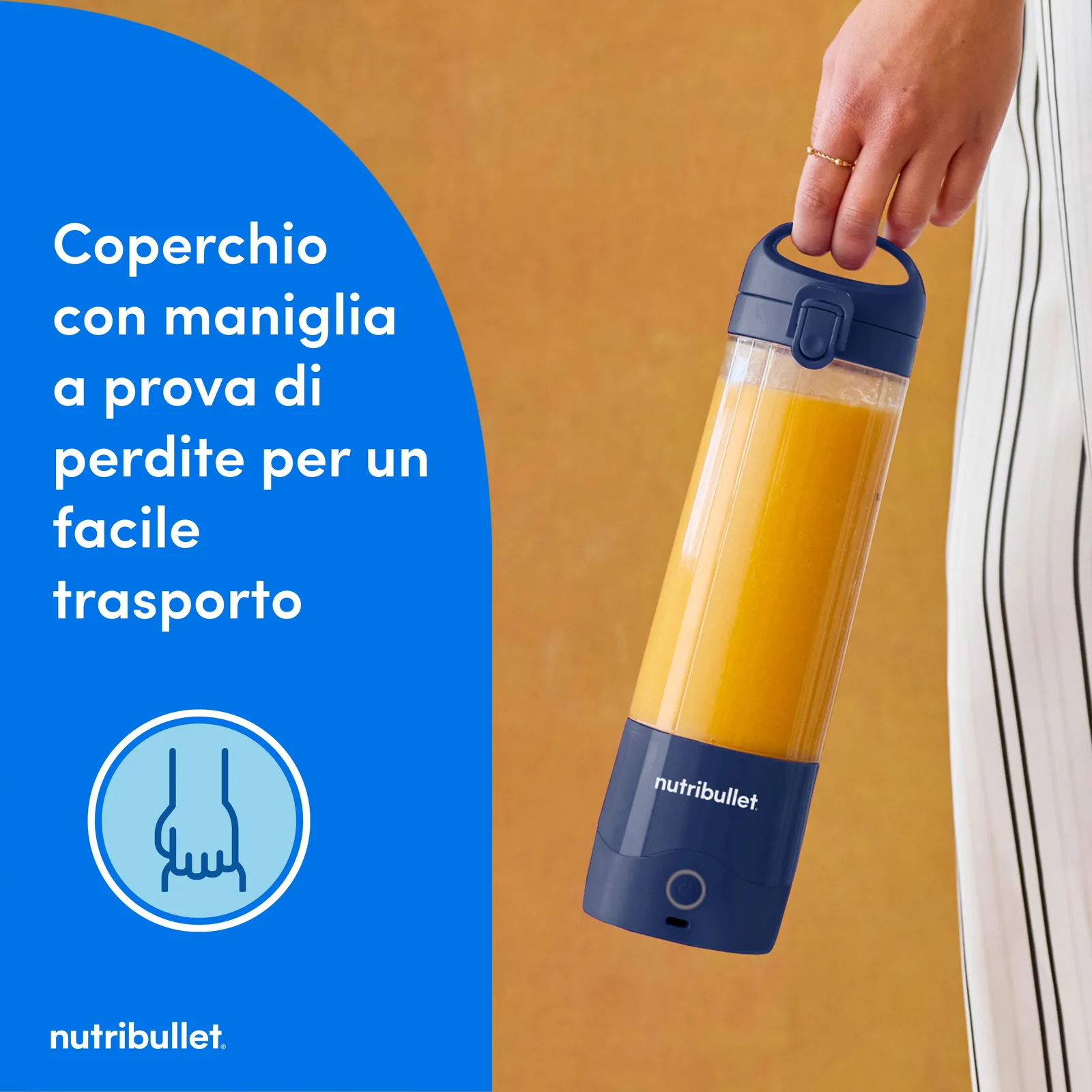NutriBullet Portable Smoothie Maker navy blau, Ansicht 3