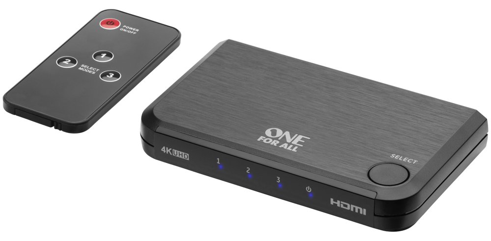 One for All SV 1632 - HDMI - Schwarz - 60 Hz - 1920 x 1080 (HD 1080) - 3840 x 2160 - 3840 x 2160 Pixel - 4K Ultra HD