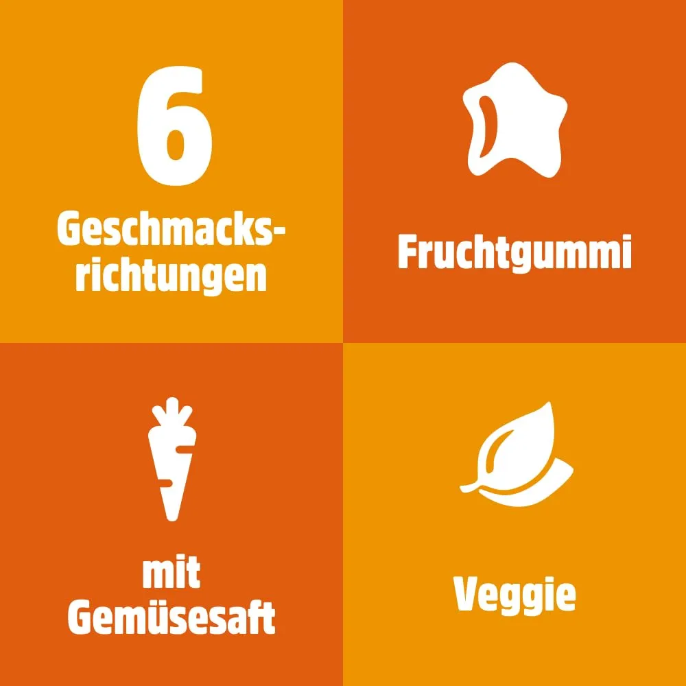 nimm2 Lachgummi Mümmelbande – 1 x 225 g – Veganes Fruchtgummi mit Vitaminen, Frucht- und Gemüsesaft – Süßigkeit in sechs Geschmacksrichtungen — Bild 4