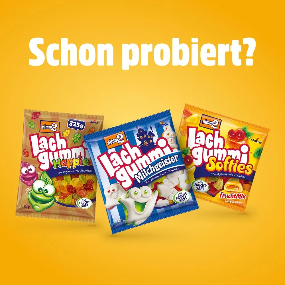 nimm2 Lachgummi Mümmelbande – 1 x 225 g – Veganes Fruchtgummi mit Vitaminen, Frucht- und Gemüsesaft – Süßigkeit in sechs Geschmacksrichtungen — Bild 7
