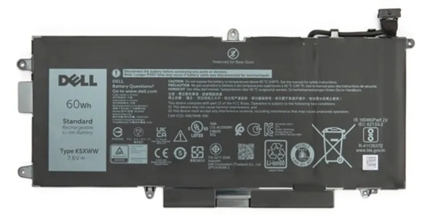 Origin Storage DEL7-V4940 - 7500 mAh - 60 Wh - Lithium-Ion (Li-Ion) - 7,4 V - Schwarz - 1 Stück(e), Ansicht 2