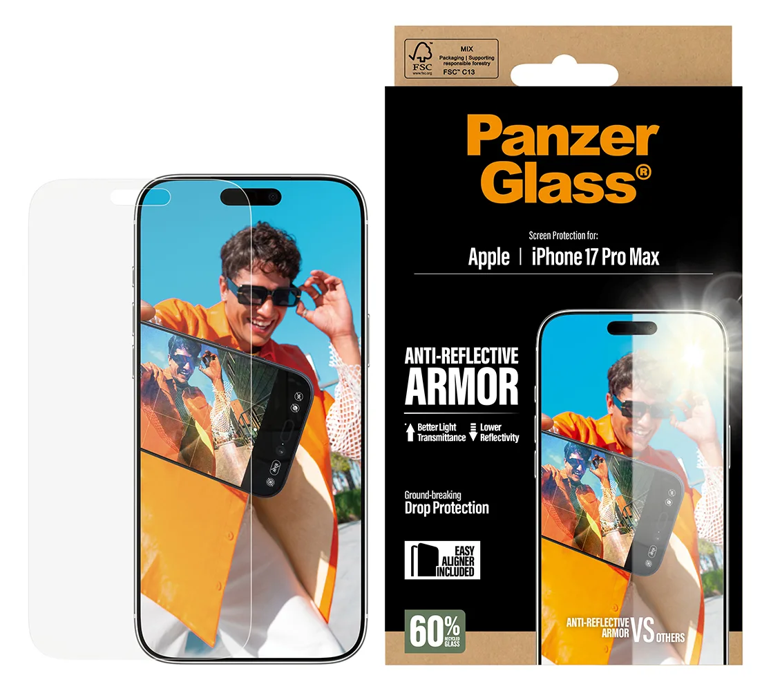 PanzerGlass Bildschirmschutz für Handy - anti-reflective armor, with EasyAligner - Panzerglas / Tempered Glass 158,87 x 73,45 mm, Ansicht 3