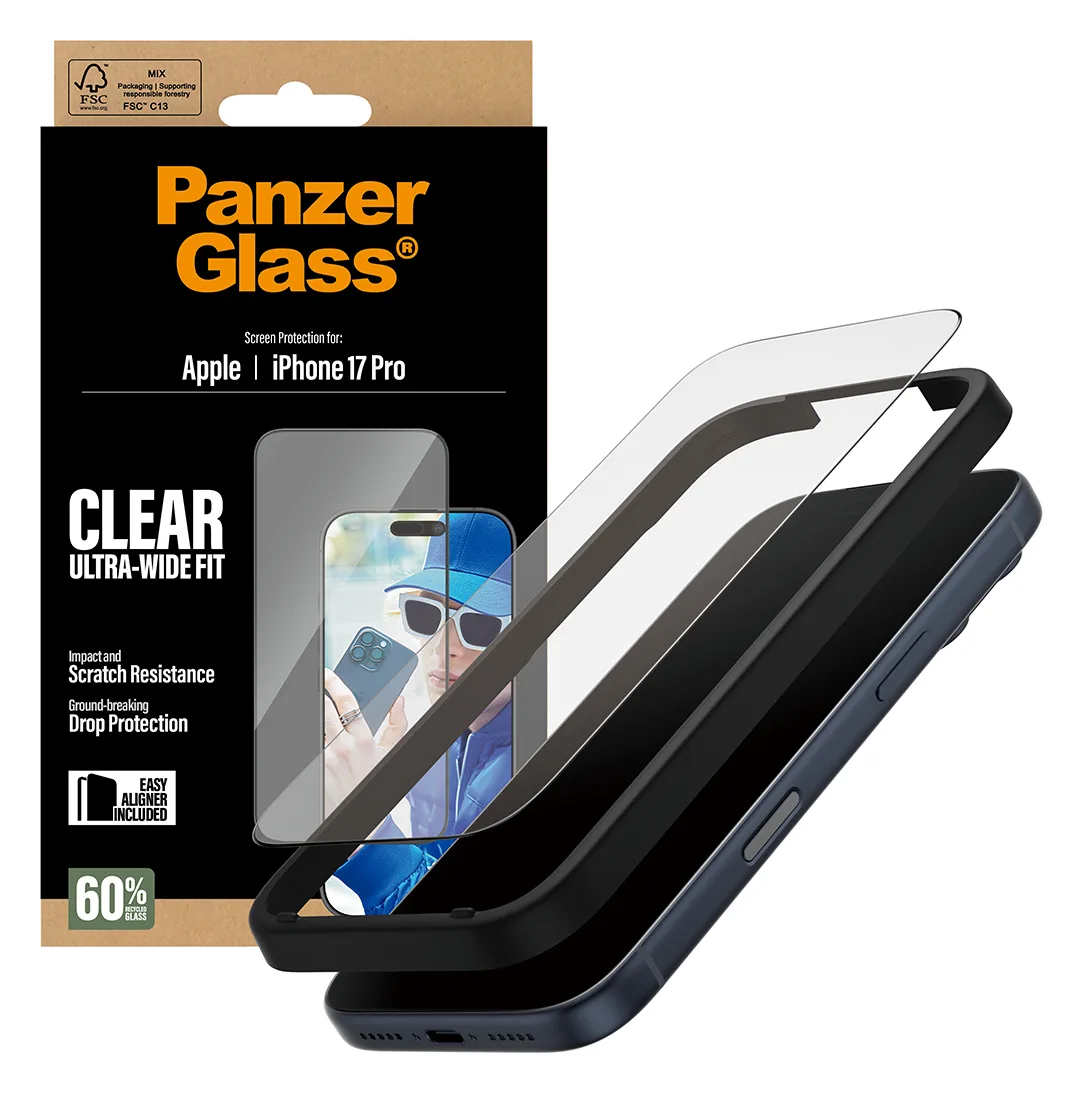PanzerGlass Bildschirmschutz für Handy - Ultra-Wide Fit mit EasyAligner - 145,75 x 67,64 mm 0,71 mm, Ansicht 2