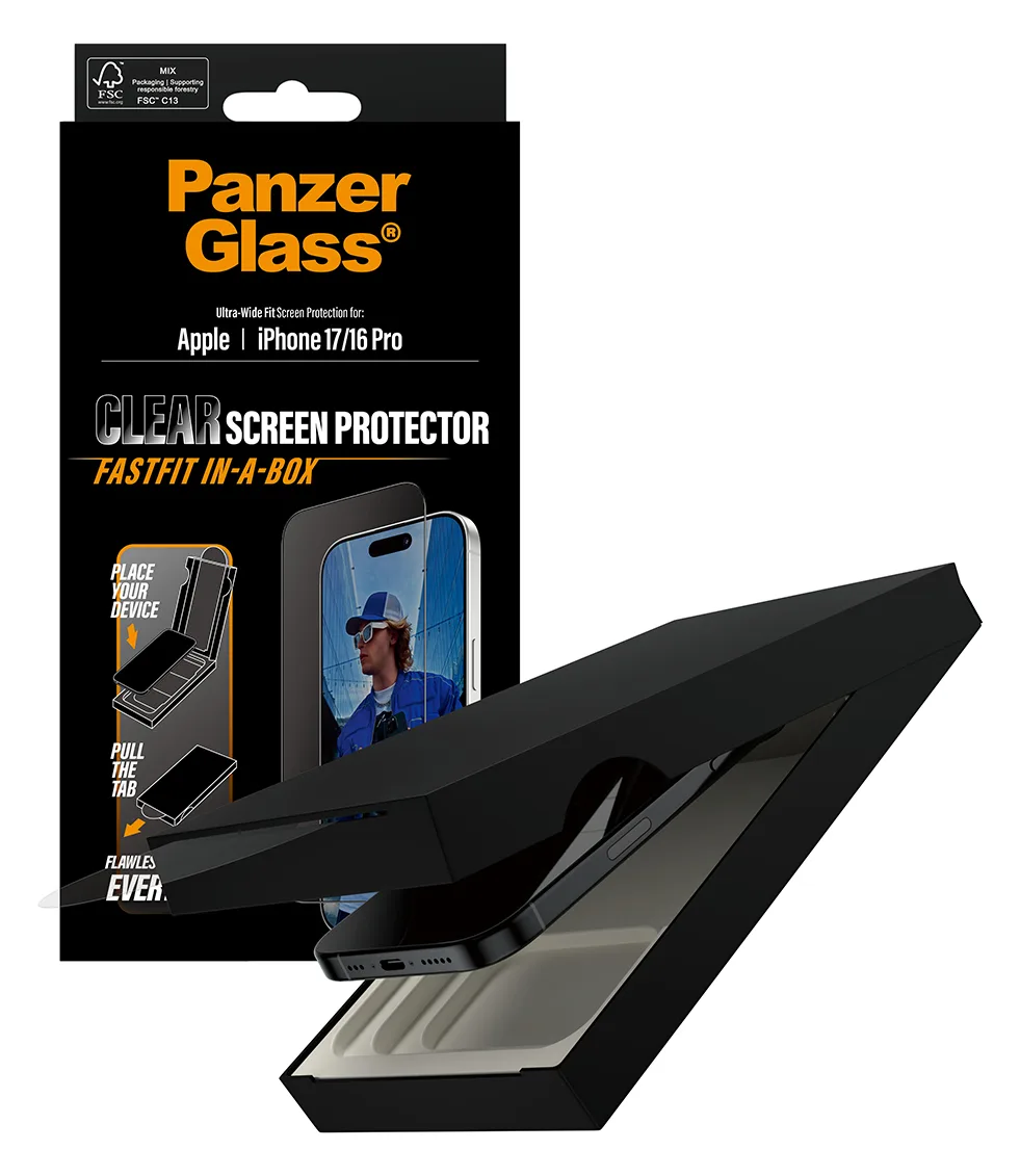 PanzerGlass Bildschirmschutz für Handy - ultra-wide fit with FASTFIT IN-A-BOX - 145,75 x 67,64 mm 0,71 mm, Ansicht 4