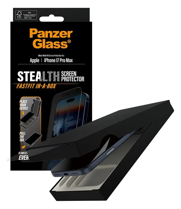 PanzerGlass Bildschirmschutz für Handy - UWF stealth, EN - Apple - iPhone 17 Pro Max, Ansicht 3