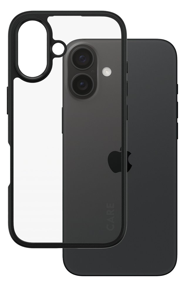 PanzerGlass CARE - iPhone 16 Case - kompatibel mit MagSafe - Thermoplastisches Polyurethan (TPU) - Schwarz
