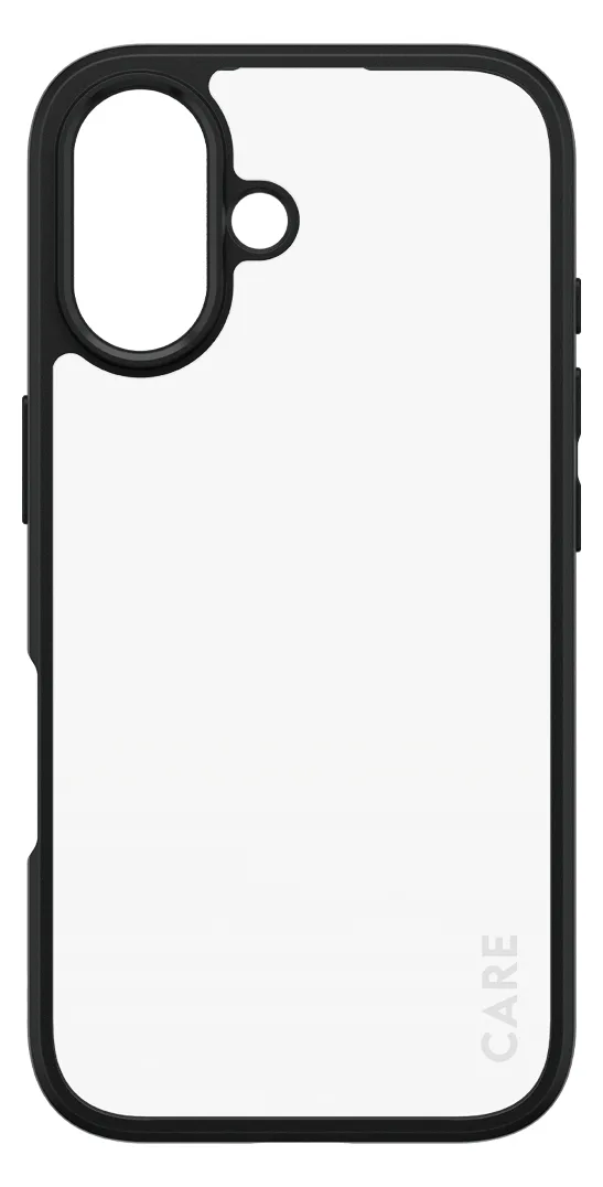 PanzerGlass CARE - iPhone 16 Case - kompatibel mit MagSafe - Thermoplastisches Polyurethan (TPU) - Schwarz - transparent, Ansicht 4
