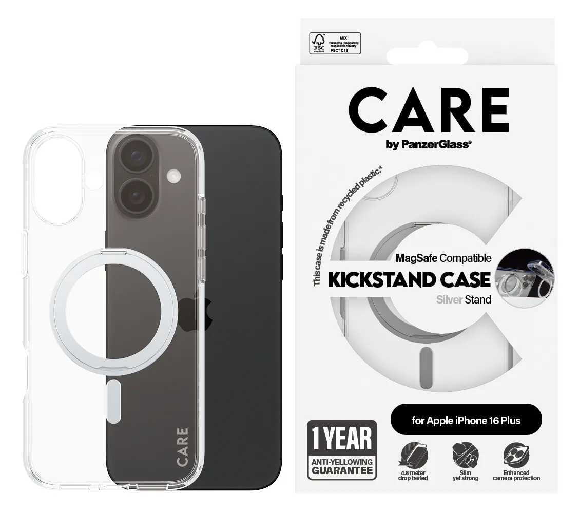 PanzerGlass CARE by PanzerGlass Urban Combat - Hintere Abdeckung für Apple iPhone 16 Plus - mit Ständer - MagSafe, Ansicht 4