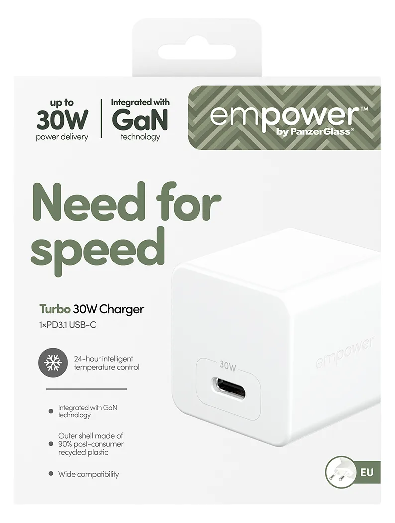 PanzerGlass empower by PanzerGlass - Netzteil - 30 Watt - Power Delivery 3.1 (24 pin USB-C), Ansicht 4