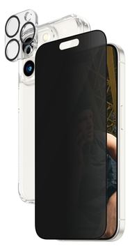 PanzerGlass Privacy - 3-in-1 Pack - Schutzkit für Display / Objektiv / Rückseite für Handy von LumaTech