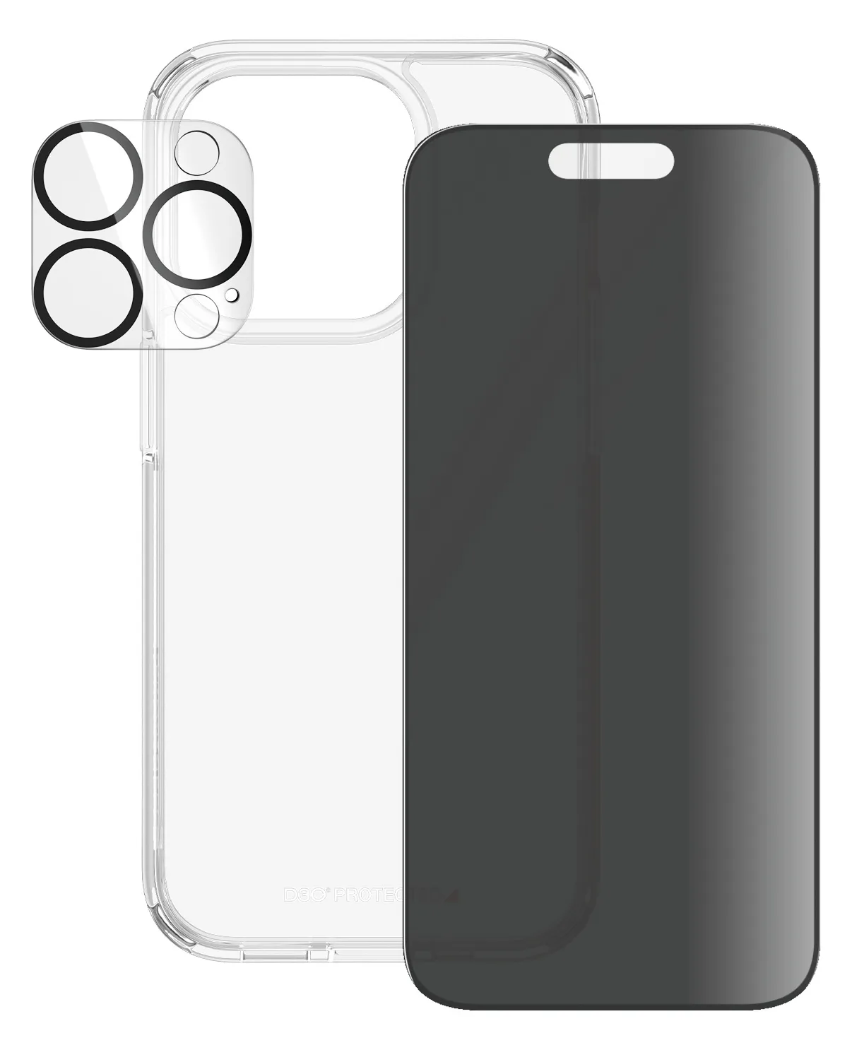 PanzerGlass Privacy - 3-in-1 Pack - Schutzkit für Display / Objektiv / Rückseite für Handy - Apple - iPhone 15 Pro, Ansicht 4