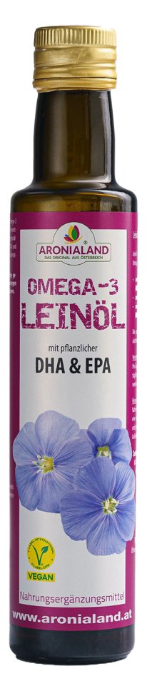 Omega-3-Leinöl mit DHA und EPA 250ml