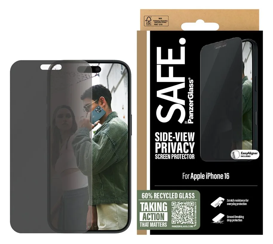 PanzerGlass SAFE. by Privacy Displayschutz iPhone 16 UWF, Ansicht 3