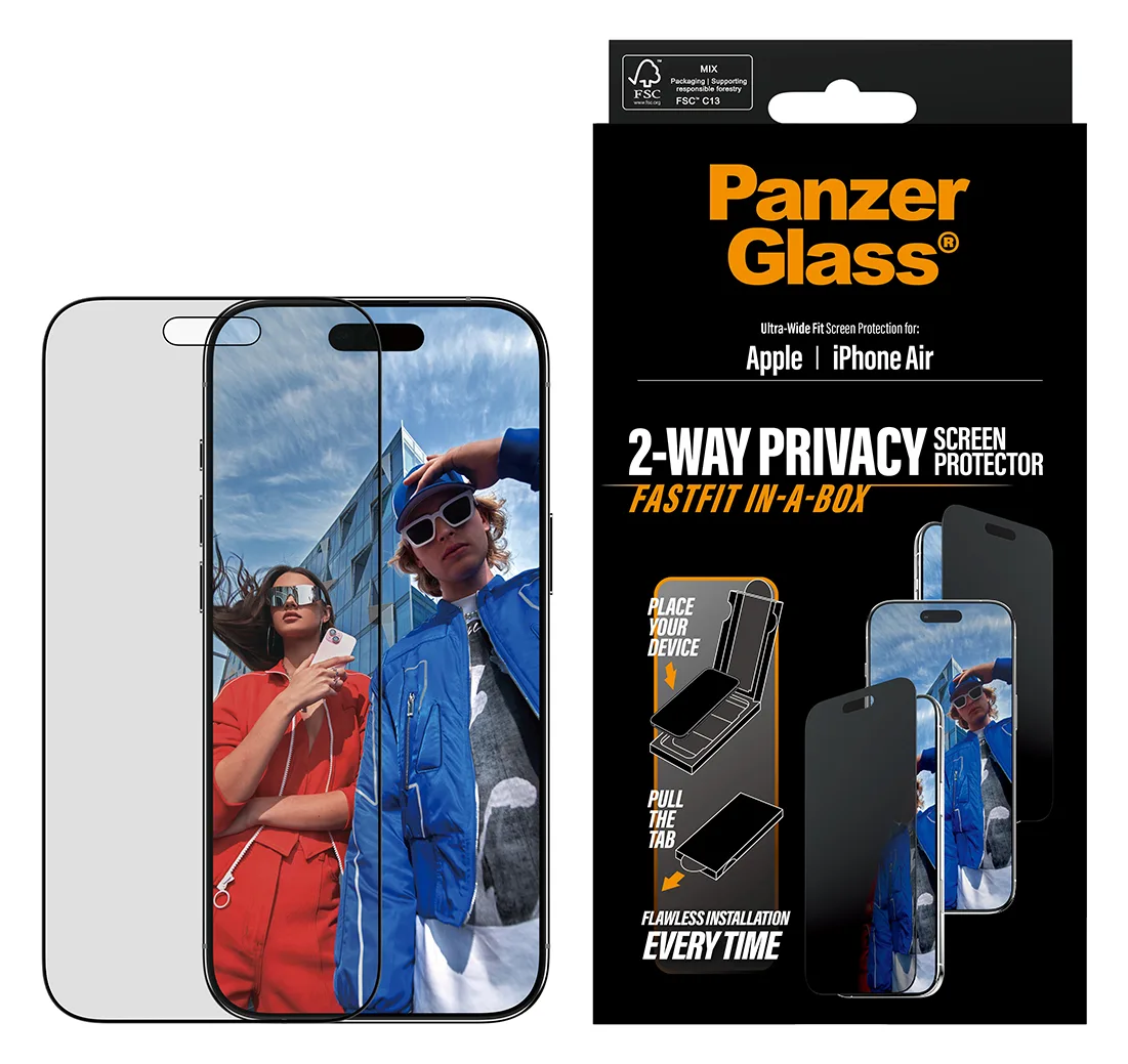 PanzerGlass Ultra Wide Fit Privacy Fastfit iPhone Air, Ansicht 3